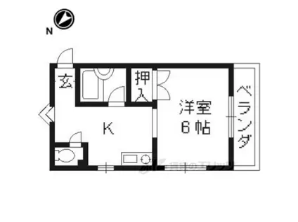 メゾン長池(1K/2階)の間取り写真