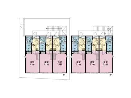 リヴィエール松ケ丘(1K/2階)の間取り写真