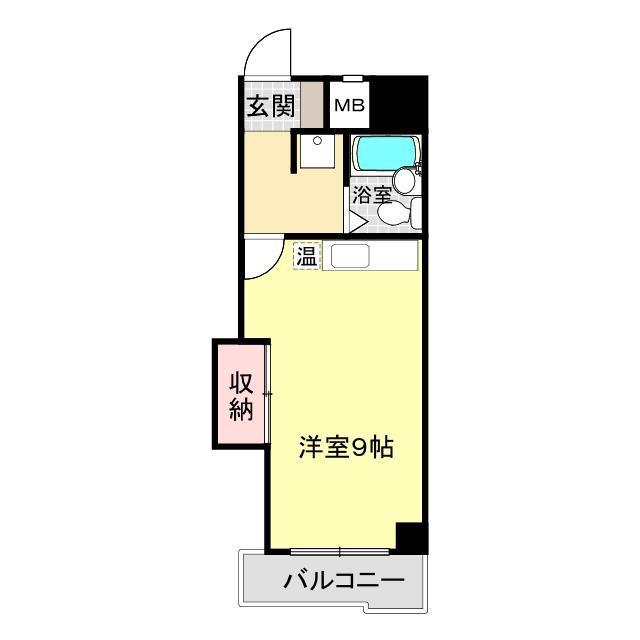 下関KSKビル(ワンルーム/4階)の間取り写真