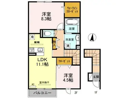 アネックス メイリン(2LDK/2階)の間取り写真