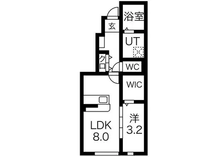 RESI NAGAIIII(1LDK/1階)の間取り写真