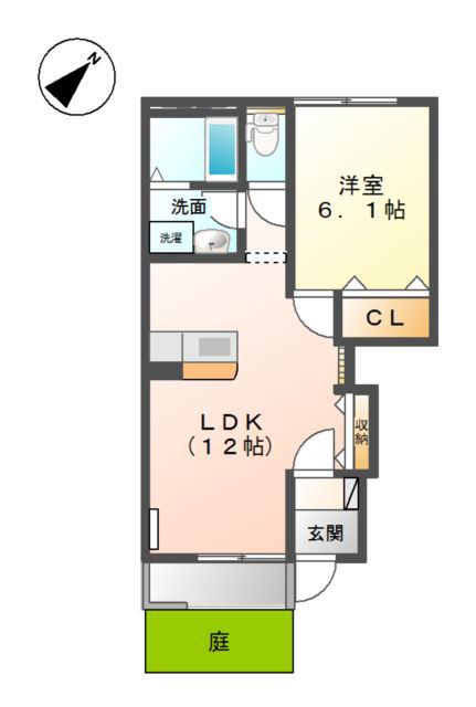 フェアリー(1LDK/1階)の間取り写真