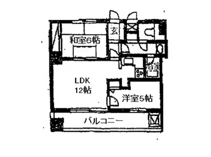 日勝堂ビル(2LDK/4階)の間取り写真