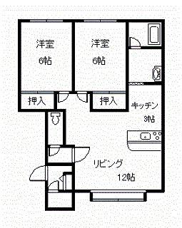 プロビデンス(2LDK/1階)の間取り写真