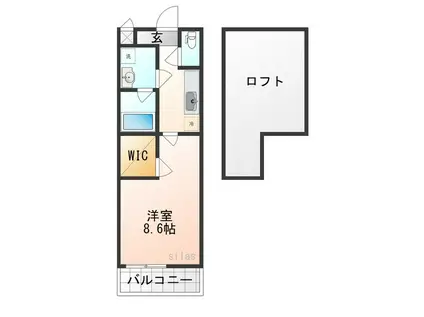 ルーチェ(1K/2階)の間取り写真