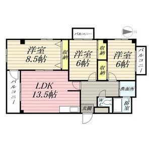 M・エコー(3LDK/3階)の間取り写真