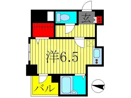 プレール・ドゥーク東京イースト(ワンルーム/4階)の間取り写真