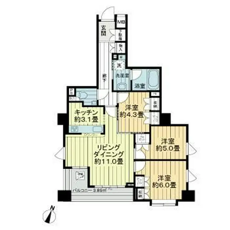 ジェイパーク神楽坂 10階階 間取り