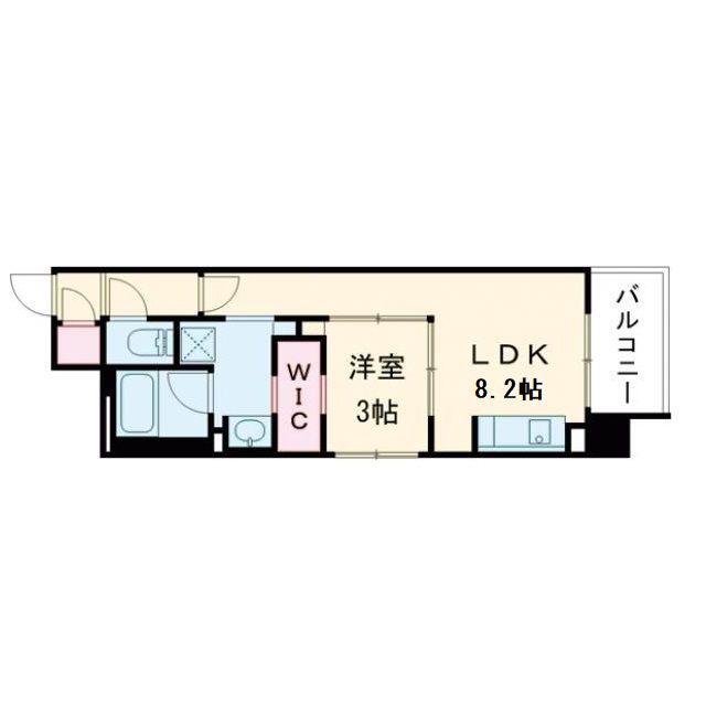 S-RESIDENCE天満橋AR(1LDK/2階)の間取り写真