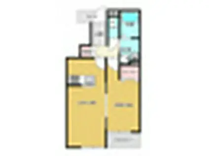 クレアージュ小中野B(1LDK/1階)の間取り写真