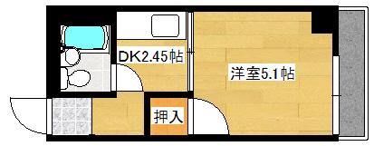 アトラス昭和町(1K/5階)の間取り写真