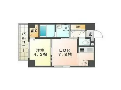 スペチアーレ大通(1LDK/10階)の間取り写真