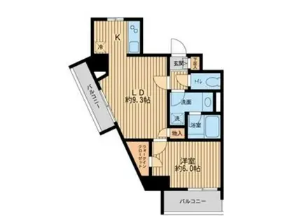 HF早稲田レジデンス(1LDK/8階)の間取り写真