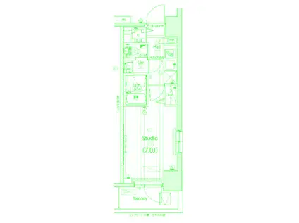 ガーラ・リバースクエア横濱南(1K/10階)の間取り写真
