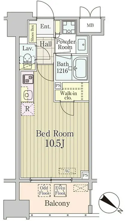 グランパレス東京八重洲アベニュー 3階階 間取り