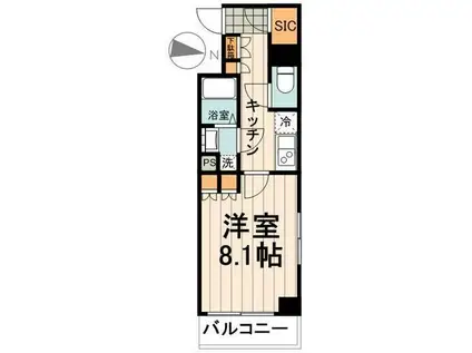 プレール・ドゥーク東陽町(1K/1階)の間取り写真