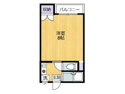 ベルコーポ 5号館(1K/2階)の間取り写真