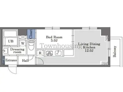 スカイビューテラス本所吾妻橋(1LDK/3階)の間取り写真