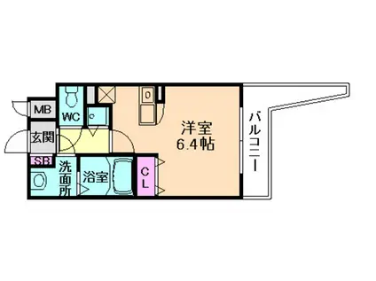 レジディア天神橋(ワンルーム/7階)の間取り写真