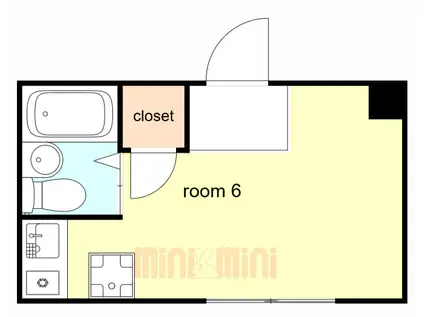 HOOP須磨浦(ワンルーム/4階)の間取り写真