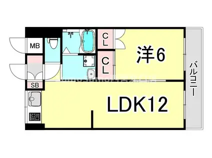 グローリー甲子園(1LDK/3階)の間取り写真