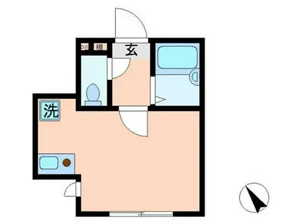 テラス久が原(ワンルーム/2階)の間取り写真