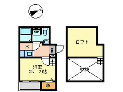 ステージ新瑞橋(1K/2階)の間取り写真