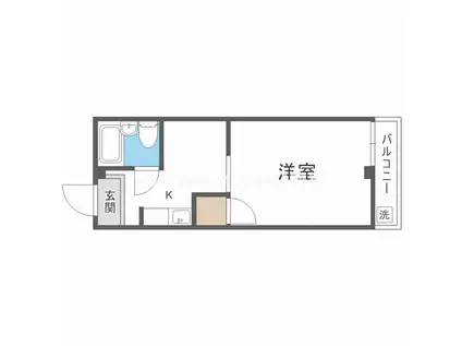 カルム大宮(1K/3階)の間取り写真