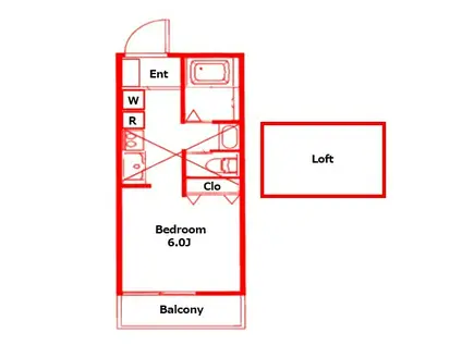 アーバンハウス(ワンルーム/2階)の間取り写真