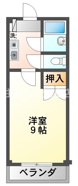 パレス緑(1K/1階)の間取り写真