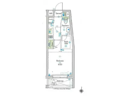 ヴォーガコルテ大森北(1K/5階)の間取り写真