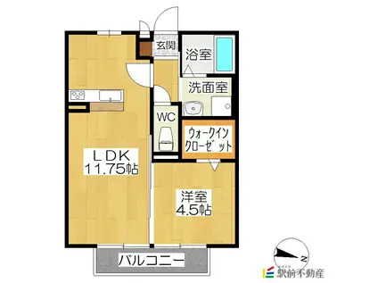 アルティプラーノ(1LDK/2階)の間取り写真