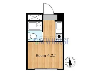 コンフォート神楽坂B棟(ワンルーム/1階)の間取り写真