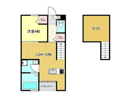 アークI(1LDK/1階)の間取り写真