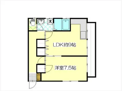 ハイツ・IMK(1LDK/2階)の間取り写真