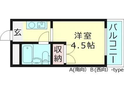 メゾン・ド・シュルヴィー(1K/7階)の間取り写真