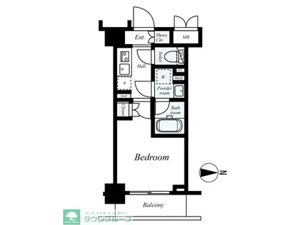 ハーモニーレジデンス武蔵小杉♯002(1K/1階)の間取り写真