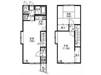 アメニティ桜I(2LDK/2階)の間取り写真