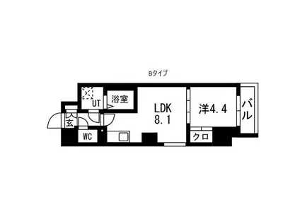 TRADIS秋葉原(1LDK/4階)の間取り写真