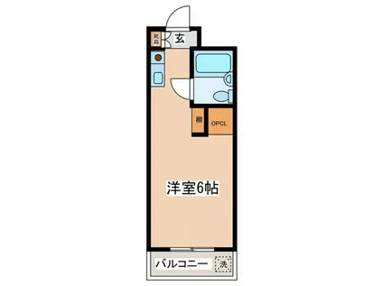 ハイム中原PARTII(ワンルーム/3階)の間取り写真