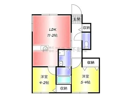 ビジョンA(2LDK/1階)の間取り写真