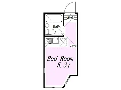 ユナイト台町ノーマンロイド(ワンルーム/2階)の間取り写真