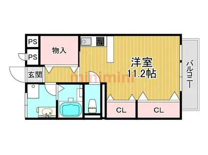 西駅前吉田マンション(ワンルーム/1階)の間取り写真
