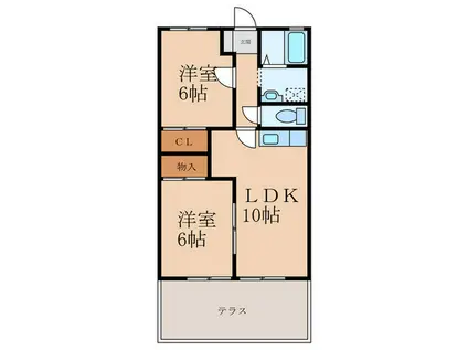 メゾン中曽根(2LDK/1階)の間取り写真