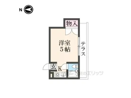 アートハウスなら(ワンルーム/1階)の間取り写真