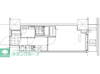 GENOVIA草加(1K/10階)の間取り写真