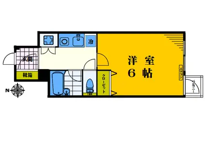 トーカン湯島キャステール(1K/11階)の間取り写真