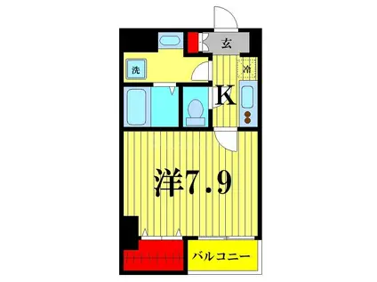 パティーナ本所吾妻橋(1K/4階)の間取り写真