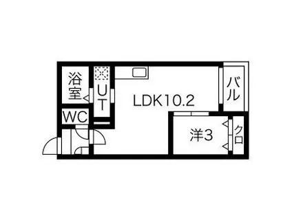 JACK SAKAE I(1LDK/2階)の間取り写真