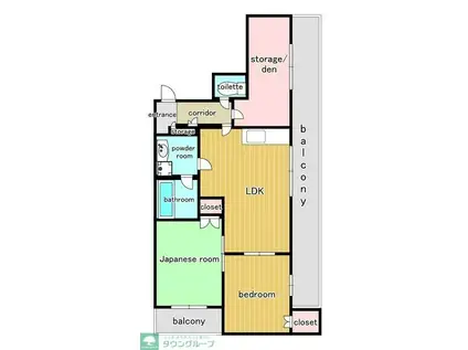 プランドール(3DK/4階)の間取り写真